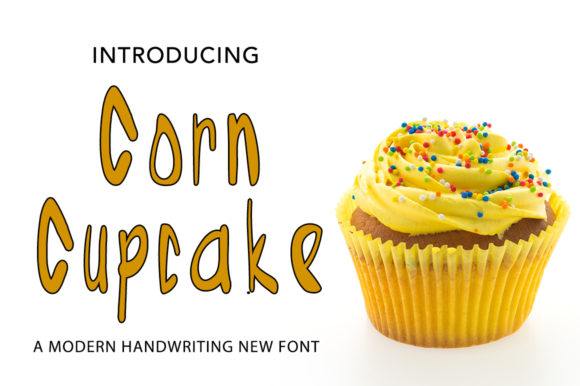 Corn Cupcake Font for Joyful Campaign Design