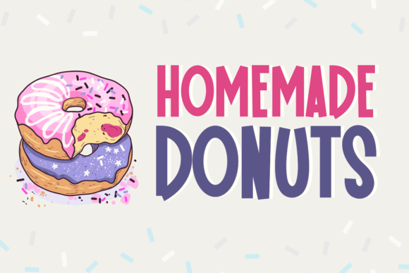 Homemade Donuts: A Sweet Display Font for Standout Campaigns