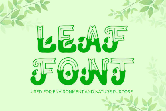 Leaf Display Font for Makers and Designers