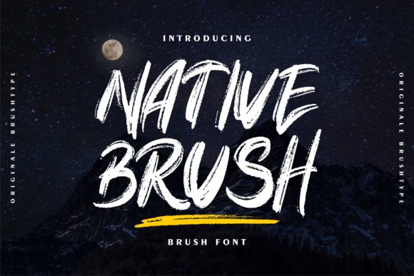 Native Brush Font for Editorial Design
