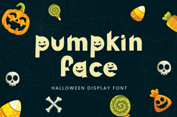 Pumpkin Face Font for Spooky and Cute Halloween Designs